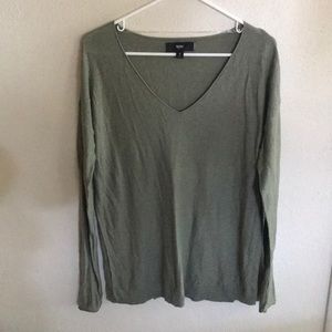 olive green long sleeve shirt